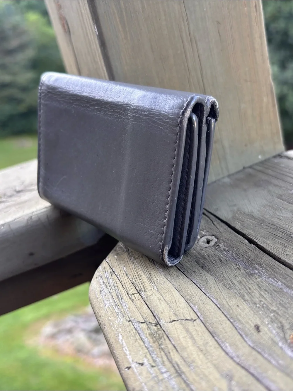 Small Balenciaga Grey Leather Wallet